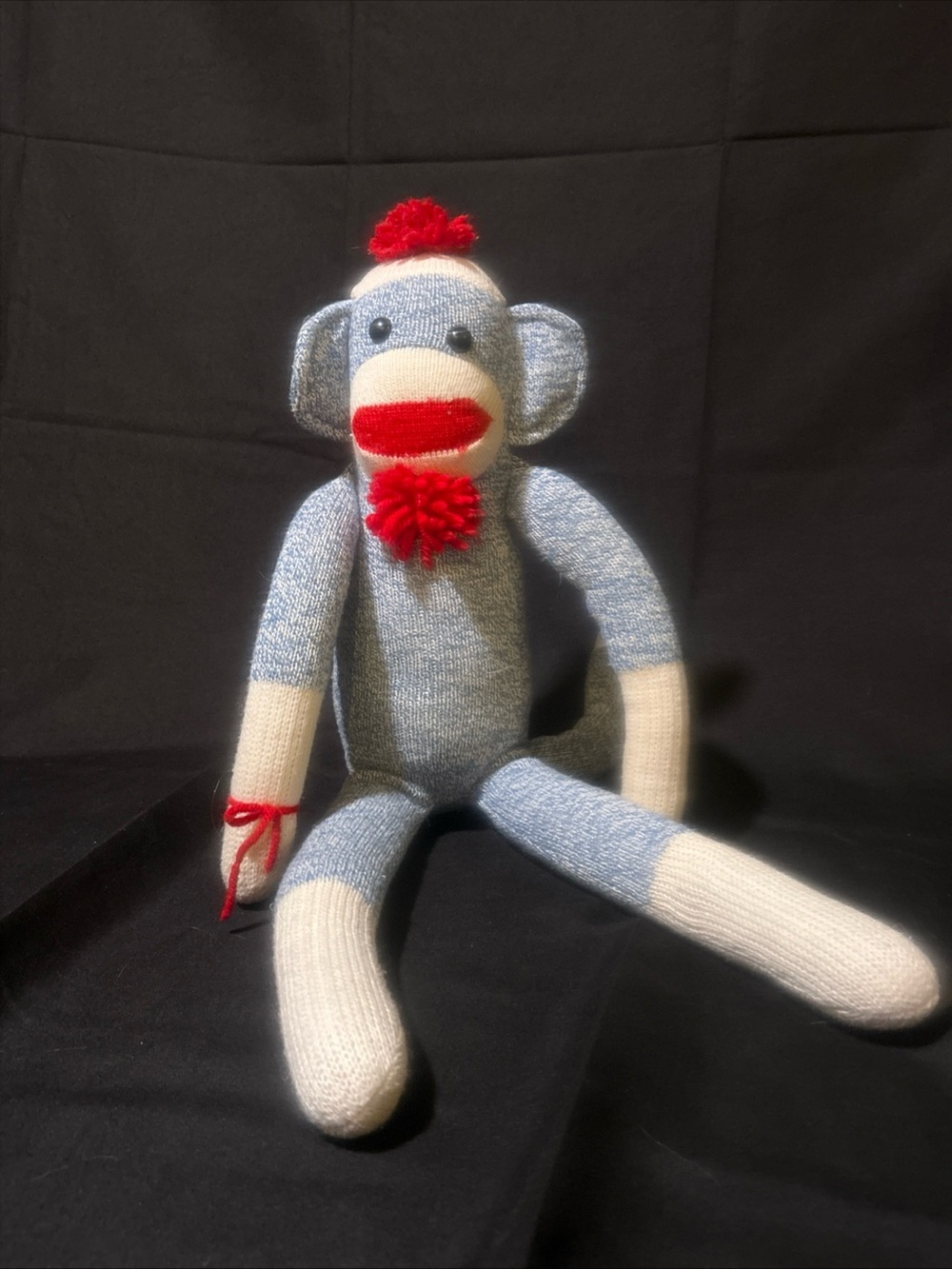 Ozark Mountain Kids Blue Sock Monkey Plush USA Made